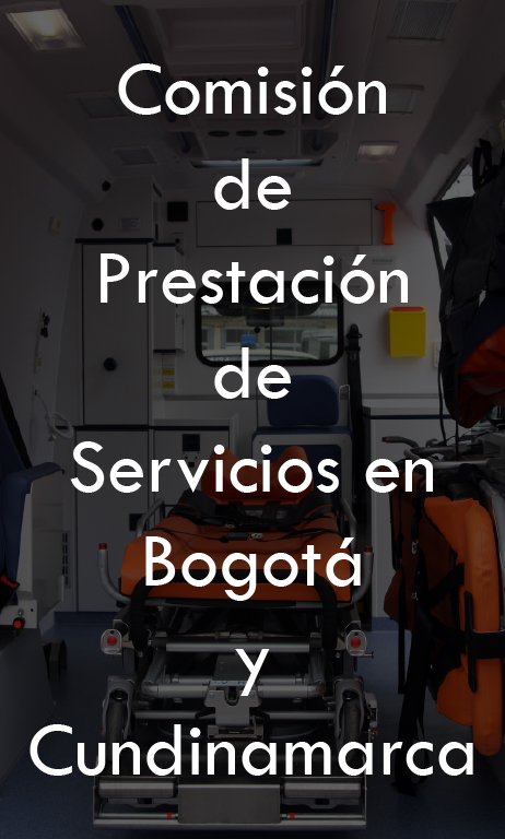 Comisión de prestación de servicios en Bogotá y Cundinamarca.